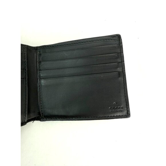 GUCCI GG Supreme Men's Web Black Bi-Fold Wallet - Picture 6 of 11